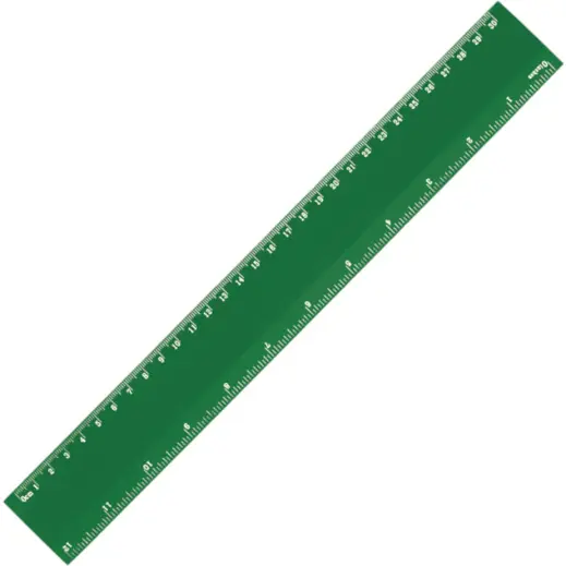 30cm Plastic Ruler Green
